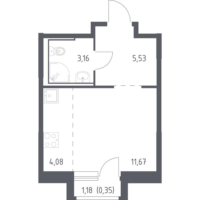 Apartment Sale, 24.79 sq. m. at Dolina Yauzy, Trudovaya Street, 23, Mytischi, Moscow Region, Russia #1 Apartment Sale, 24.79 sq. m. at Dolina Yauzy, Trudovaya Street, 23, Mytischi, Moscow Region, Russia #1