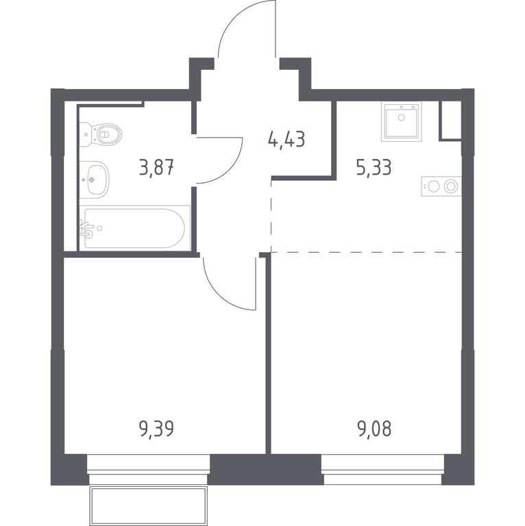 Apartment Sale, 32.1 sq. m. at Dolina Yauzy, Trudovaya Street, 23, Mytischi, Moscow Region, Russia #1 Apartment Sale, 32.1 sq. m. at Dolina Yauzy, Trudovaya Street, 23, Mytischi, Moscow Region, Russia #1