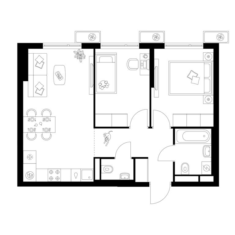 2-BD Apartment Sale, 51.9 sq. m. at Belaya Dacha Park, mikrorayon Parkovy, 1, Kotelniki, Moscow Region, Russia #1 2-BD Apartment Sale, 51.9 sq. m. at Belaya Dacha Park, mikrorayon Parkovy, 1, Kotelniki, Moscow Region, Russia #1