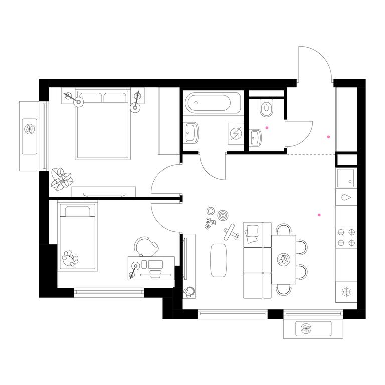 2-BD Apartment Sale, 48.5 sq. m. at Belaya Dacha Park, mikrorayon Parkovy, 1, Kotelniki, Moscow Region, Russia #1 2-BD Apartment Sale, 48.5 sq. m. at Belaya Dacha Park, mikrorayon Parkovy, 1, Kotelniki, Moscow Region, Russia #1