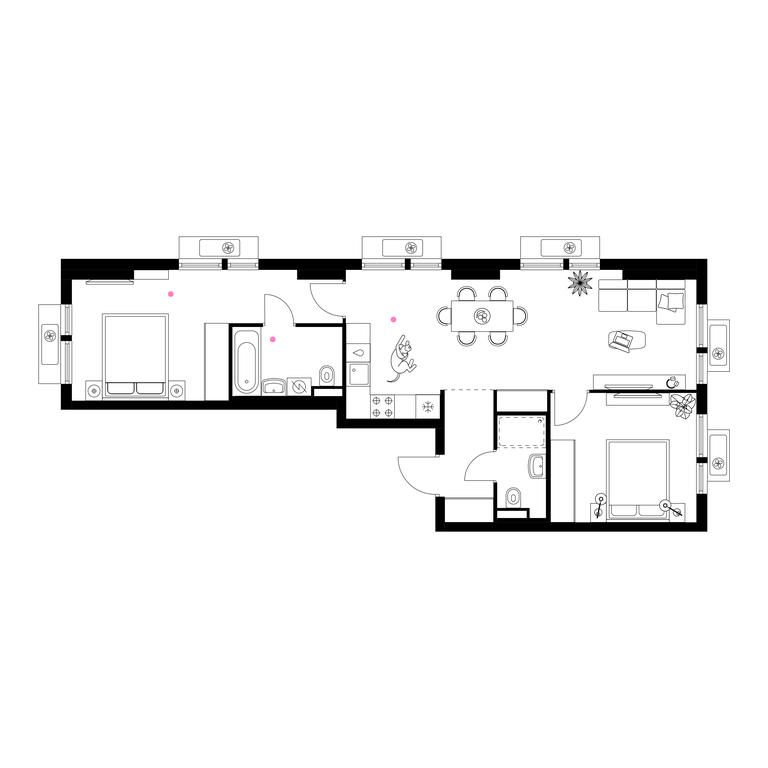 2-BD Apartment Sale, 65.2 sq. m. at Belaya Dacha Park, mikrorayon Parkovy, 1, Kotelniki, Moscow Region, Russia #1