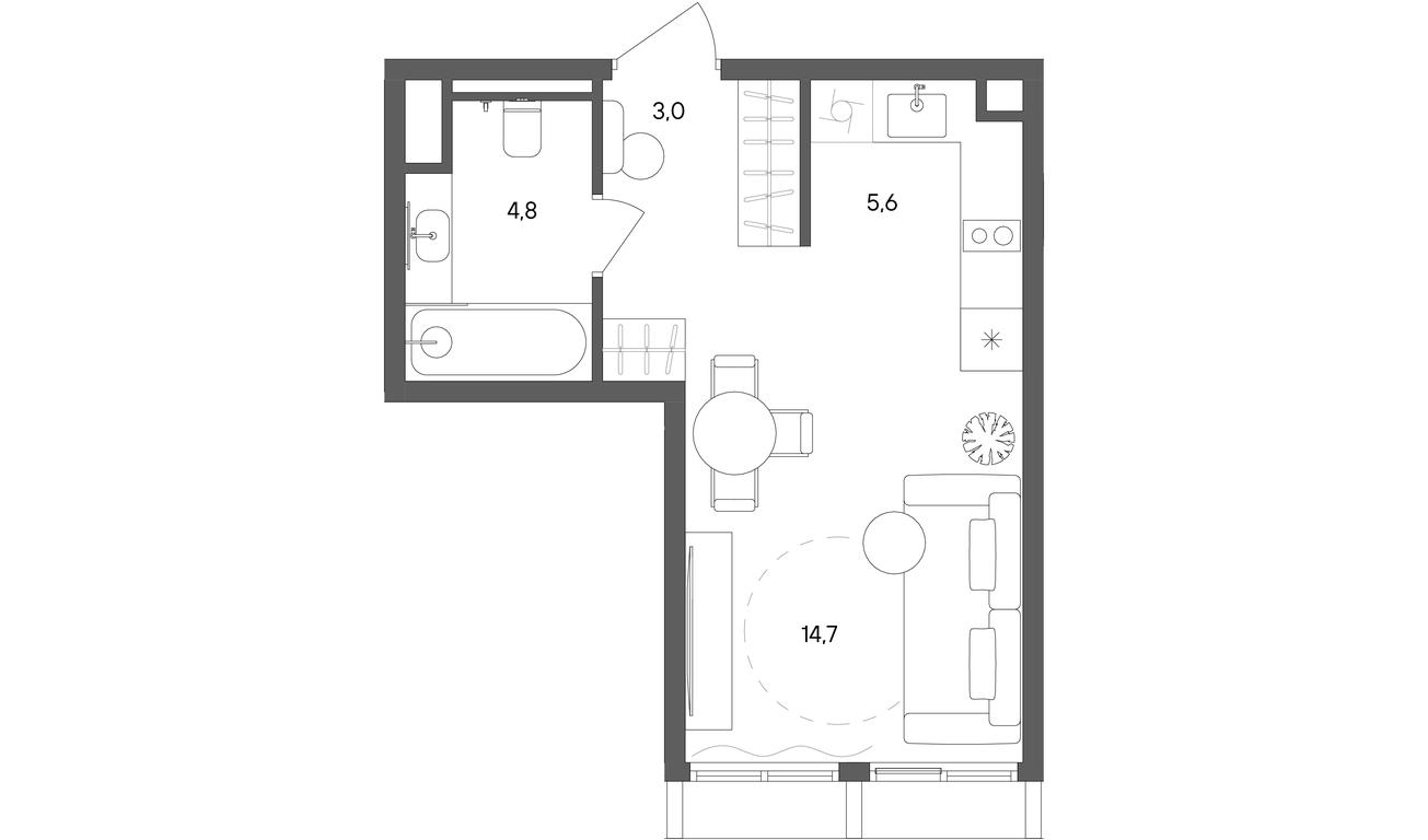 Apartment Sale, 28.1 sq. m. at Sokolniki (Sokolniki), Gastello Street, Moscow, Russia #1 Apartment Sale, 28.1 sq. m. at Sokolniki (Sokolniki), Gastello Street, Moscow, Russia #1
