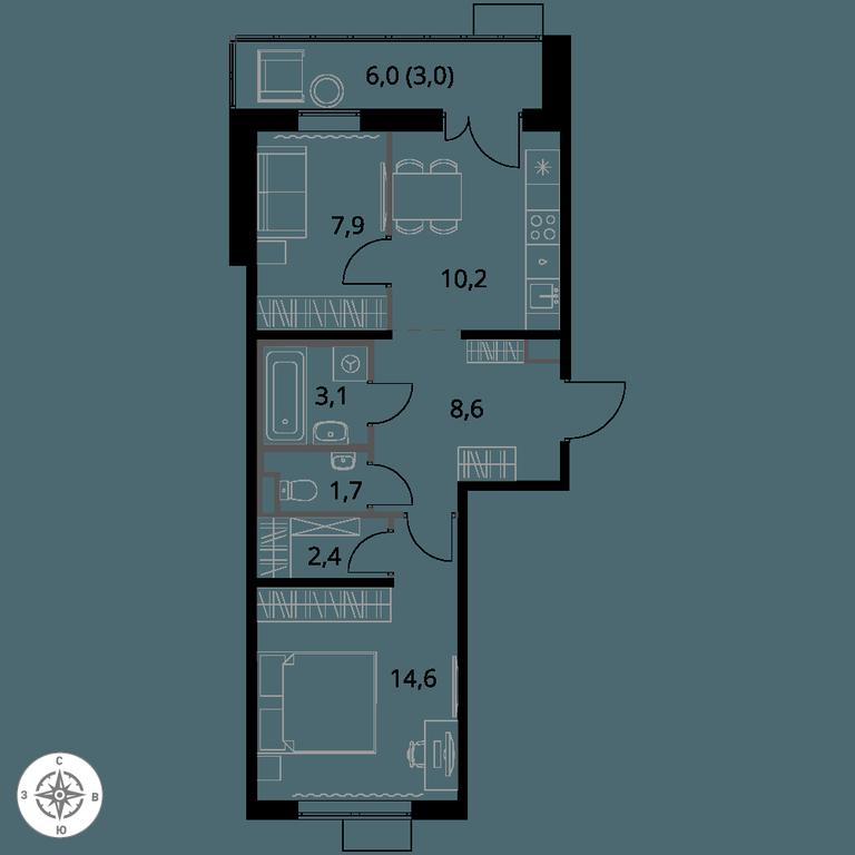 2-BD Apartment Sale, 51.5 sq. m. at 1-y Salarevskiy, Kiyevskoye Highway, Moskovskiy Settlement, Moscow, Russia #1 2-BD Apartment Sale, 51.5 sq. m. at 1-y Salarevskiy, Kiyevskoye Highway, Moskovskiy Settlement, Moscow, Russia #1