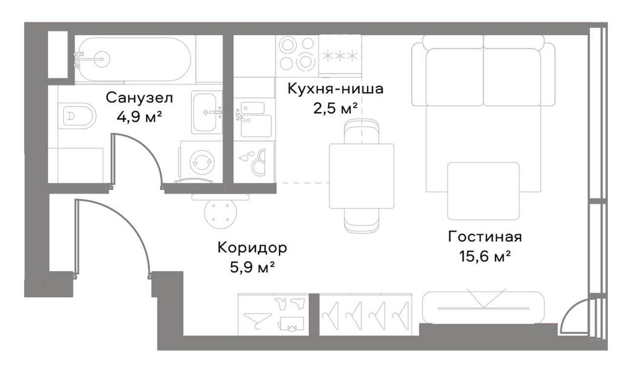 Apartment Sale, 28.5 sq. m. at Slava, Leningradskiy Avenue, 8с10, Moscow, Russia #1 Apartment Sale, 28.5 sq. m. at Slava, Leningradskiy Avenue, 8с10, Moscow, Russia #1