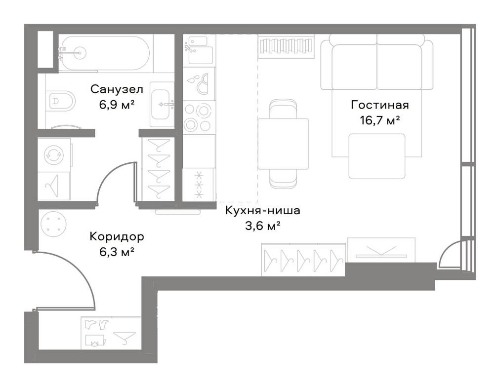 Apartment Sale, 32.4 sq. m. at Slava, Leningradskiy Avenue, 8с10, Moscow, Russia #1