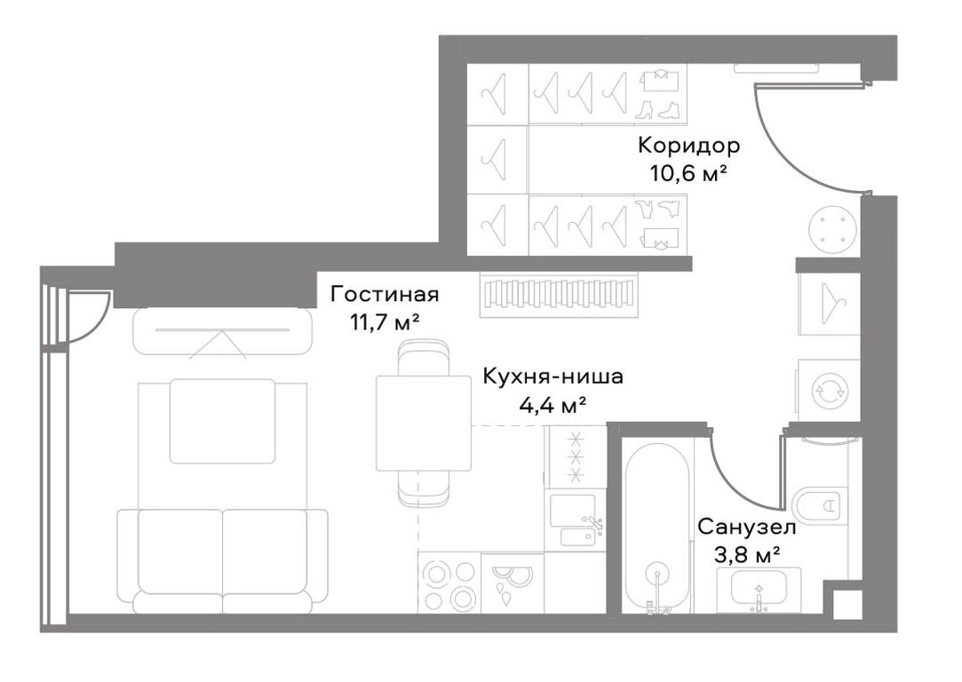 2-BD Apartment Sale, 80.2平方米 at Slava, Leningradskiy Avenue, 8с10, Moscow, Russia #1