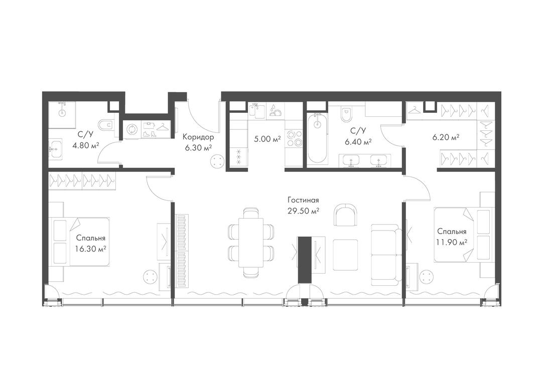 2-BD Apartment Sale, 86.4 sq. m. at Slava, Leningradskiy Avenue, 8с10, Moscow, Russia #2 2-BD Apartment Sale, 86.4 sq. m. at Slava, Leningradskiy Avenue, 8с10, Moscow, Russia #2