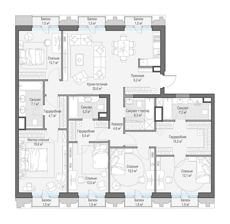 4-BD Apartment Sale, 176.1 sq. m. at Tishinskiy bulvar, Gruzinsky Val Street, 10, Moscow, Russia #1 4-BD Apartment Sale, 176.1 sq. m. at Tishinskiy bulvar, Gruzinsky Val Street, 10, Moscow, Russia #1