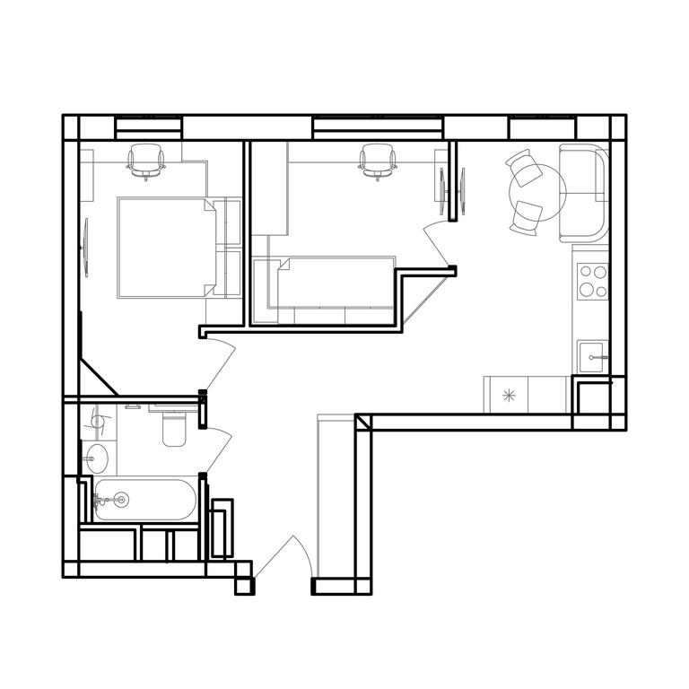 1-BD Apartment Sale, 44.3 sq. m. at Fiztekh-City, Новодачная улица, 67, Москва, Россия #2 1-BD Apartment Sale, 44.3 sq. m. at Fiztekh-City, Новодачная улица, 67, Москва, Россия #2