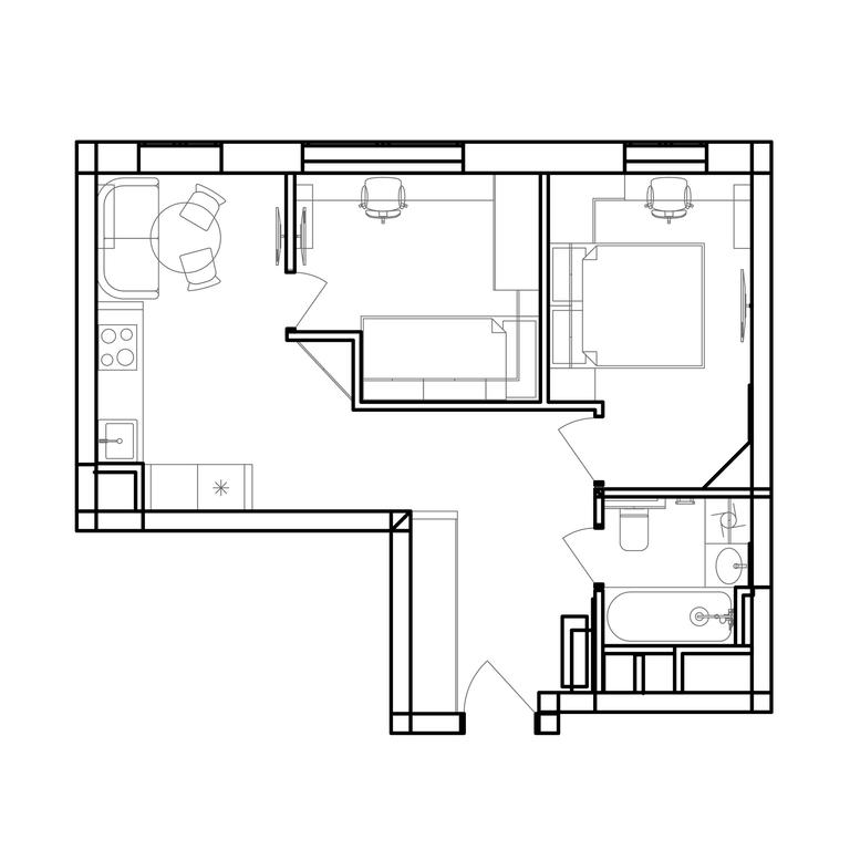 1-BD Apartment Sale, 44.4 sq. m. at Fiztekh-City, Новодачная улица, 67, Москва, Россия #2