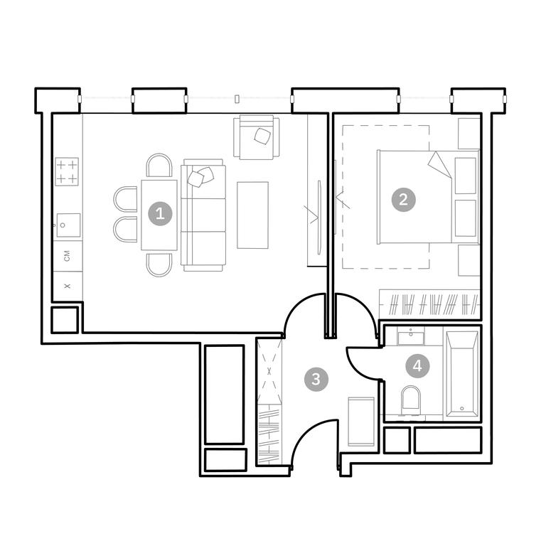 1-BD Apartment Sale, 44.4 sq. m. at Fiztekh-City, Новодачная улица, 67, Москва, Россия #1