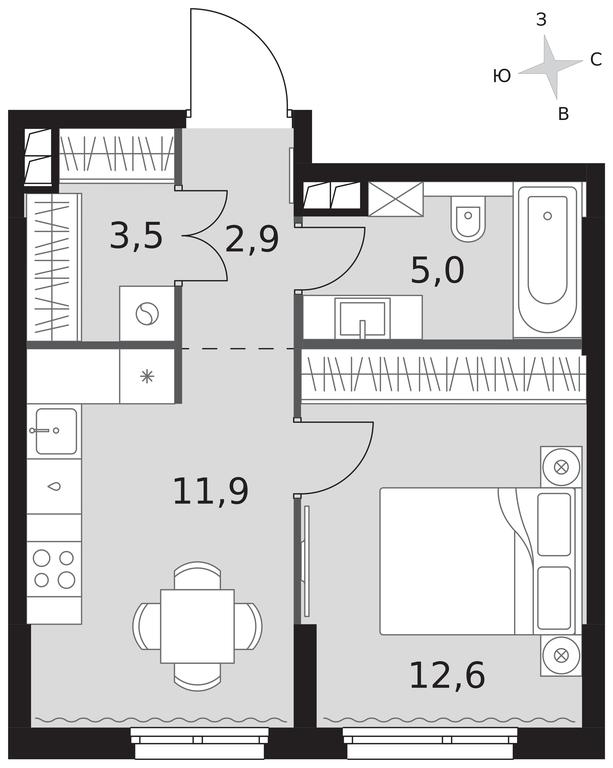 1-BD Apartment Sale, 35.9 sq. m. at Sydney City, Shenogina Street, 2, Moscow, Russia #1 1-BD Apartment Sale, 35.9 sq. m. at Sydney City, Shenogina Street, 2, Moscow, Russia #1