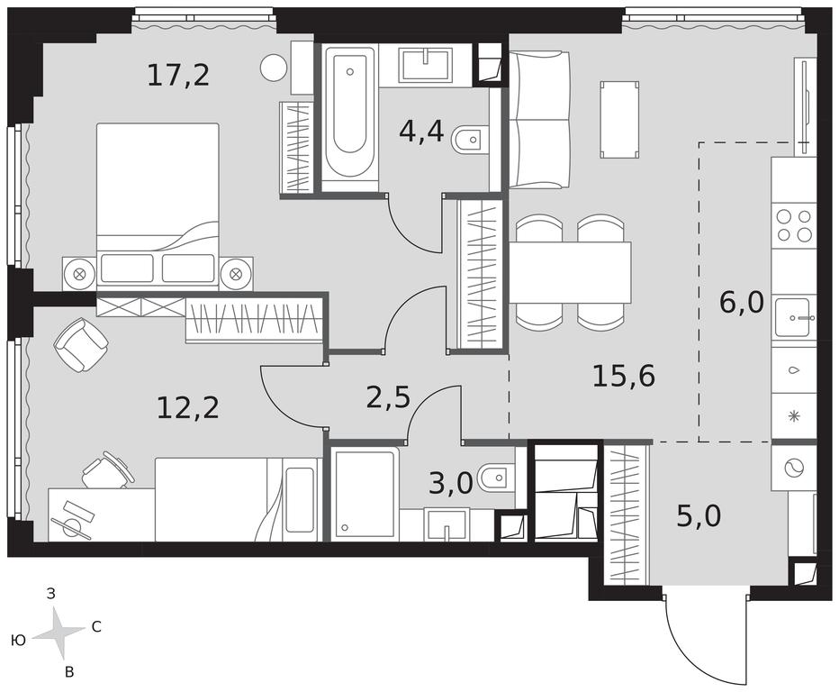 3-BD Apartment Sale, 65.9平方米 at Sydney City, Shenogina Street, 2, Moscow, Russia #1 3-BD Apartment Sale, 65.9平方米 at Sydney City, Shenogina Street, 2, Moscow, Russia #1