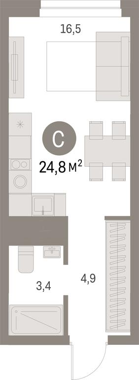 Apartment Sale, 24.8 sq. m. at Pervy kvartal, Kalinovaya ulitsa, derevnya Sapronovo, Leninskiy City District, Moscow Region, Russia #1 Apartment Sale, 24.8 sq. m. at Pervy kvartal, Kalinovaya ulitsa, derevnya Sapronovo, Leninskiy City District, Moscow Region, Russia #1