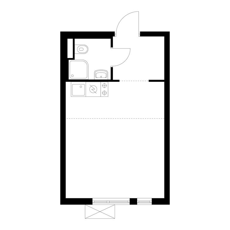Apartment Sale, 24.7 sq. m. at Yauza Park, ulitsa Kolontsova, 4, Mytischi, Moscow Region, Russia #1