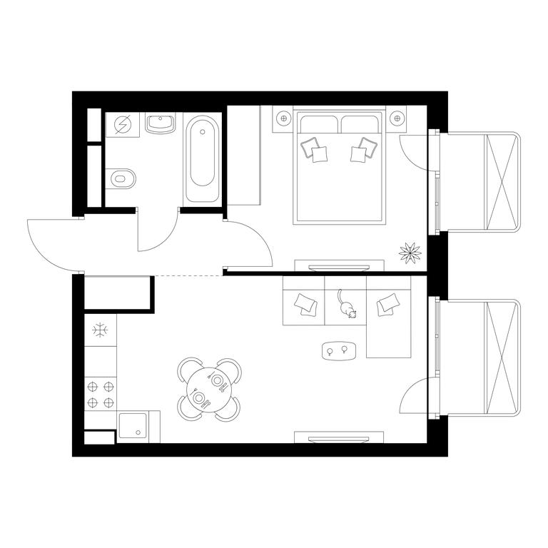 1-BD Apartment Sale, 35.8 sq. m. at Irtyshskiy Kvartal, 2nd Irtyshsky Drive, Moscow, Russia #1 1-BD Apartment Sale, 35.8 sq. m. at Irtyshskiy Kvartal, 2nd Irtyshsky Drive, Moscow, Russia #1