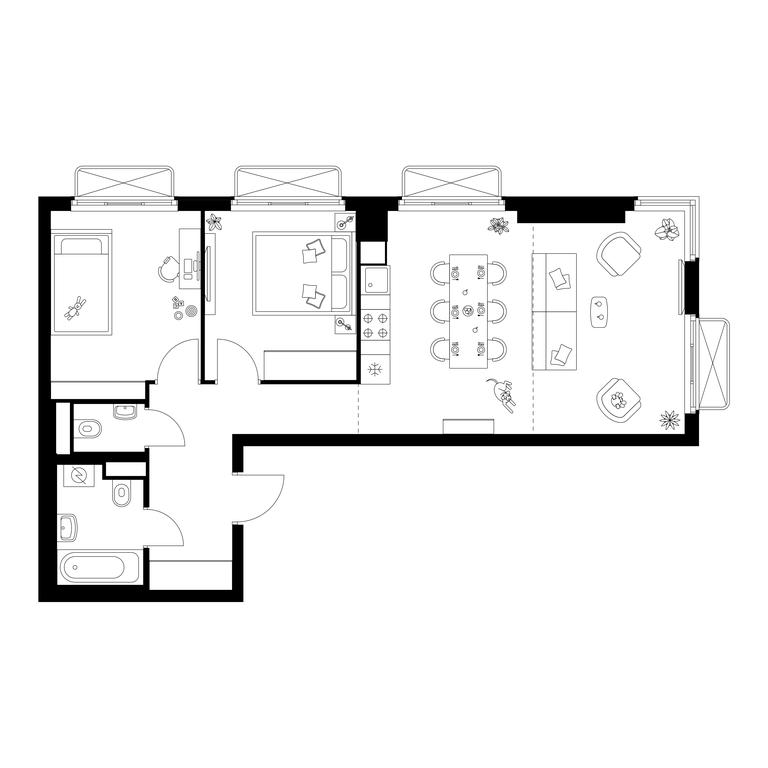 Продажа 2-комн. квартиры, 61,7 м² в ЖК «Иртышский Квартал», 2-й Иртышский проезд, Москва, Россия #1 Продажа 2-комн. квартиры, 61,7 м² в ЖК «Иртышский Квартал», 2-й Иртышский проезд, Москва, Россия #1