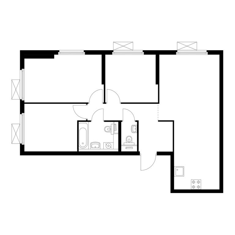 3-BD Apartment Sale, 72.4 sq. m. at Amurskiy Park, Амурская улица, 2с11, Москва, Россия #1 3-BD Apartment Sale, 72.4 sq. m. at Amurskiy Park, Амурская улица, 2с11, Москва, Россия #1