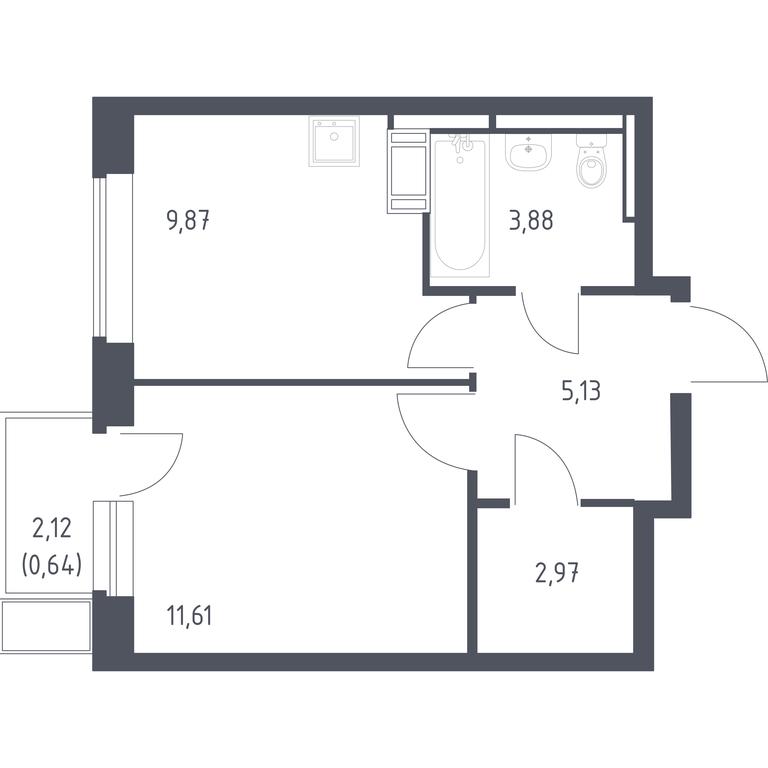 Apartment Sale, 34.1 sq. m. at Bolshoe Putilkovo, Prostornaya ulitsa, 1, Putilkovo Village, Krasnogorsk City District, Moscow Region, Russia #1 Apartment Sale, 34.1 sq. m. at Bolshoe Putilkovo, Prostornaya ulitsa, 1, Putilkovo Village, Krasnogorsk City District, Moscow Region, Russia #1