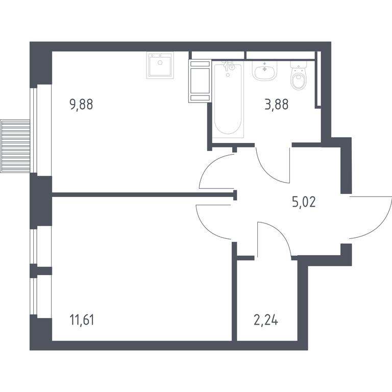 Apartment Sale, 32.63 sq. m. at Bolshoe Putilkovo, Prostornaya ulitsa, 1, Putilkovo Village, Krasnogorsk City District, Moscow Region, Russia #1 Apartment Sale, 32.63 sq. m. at Bolshoe Putilkovo, Prostornaya ulitsa, 1, Putilkovo Village, Krasnogorsk City District, Moscow Region, Russia #1