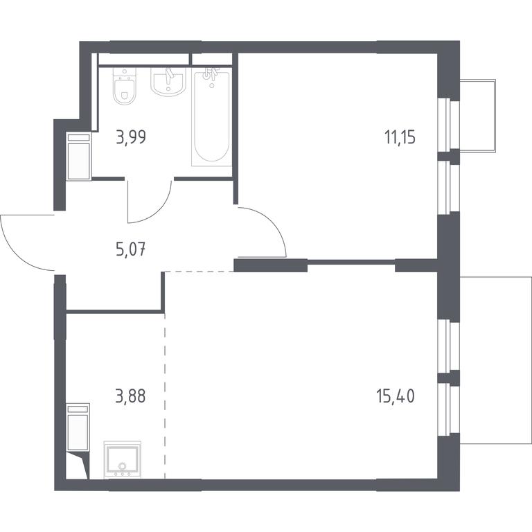 Apartment Sale, 39.49 sq. m. at Bolshoe Putilkovo, Prostornaya ulitsa, 1, Putilkovo Village, Krasnogorsk City District, Moscow Region, Russia #1 Apartment Sale, 39.49 sq. m. at Bolshoe Putilkovo, Prostornaya ulitsa, 1, Putilkovo Village, Krasnogorsk City District, Moscow Region, Russia #1