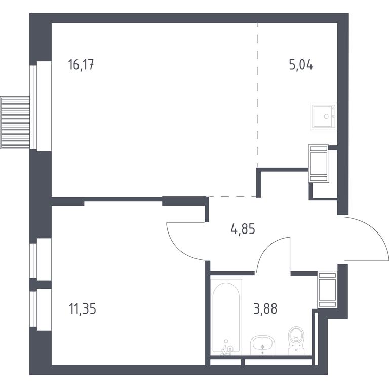 Apartment Sale, 41.29 sq. m. at Bolshoe Putilkovo, Prostornaya ulitsa, 1, Putilkovo Village, Krasnogorsk City District, Moscow Region, Russia #1 Apartment Sale, 41.29 sq. m. at Bolshoe Putilkovo, Prostornaya ulitsa, 1, Putilkovo Village, Krasnogorsk City District, Moscow Region, Russia #1