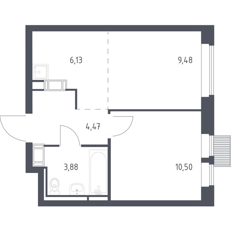 Apartment Sale, 34.46平方米 at Bolshoe Putilkovo, Prostornaya ulitsa, 1, Putilkovo Village, Krasnogorsk City District, Moscow Region, Russia #1