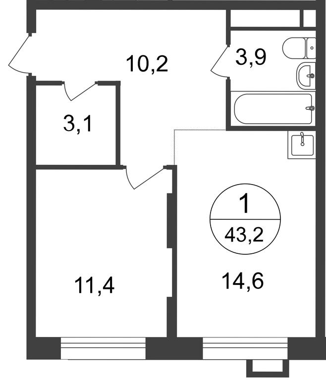 Apartment Sale, 43.2平方米 at Pervyi Moskovskiy, ulitsa Bianki, 1, Moskovskiy, Moscow, Russia #1 Apartment Sale, 43.2平方米 at Pervyi Moskovskiy, ulitsa Bianki, 1, Moskovskiy, Moscow, Russia #1