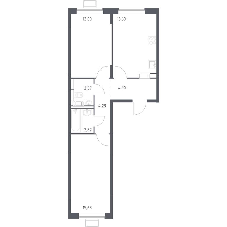 1-BD Apartment Sale, 56.1 sq. m. at Pribrezhnyi Park, Pribrezhniy Park Residential Complex, Village of Yam, Domodedovo City District, Moscow Region, Russia #1 1-BD Apartment Sale, 56.1 sq. m. at Pribrezhnyi Park, Pribrezhniy Park Residential Complex, Village of Yam, Domodedovo City District, Moscow Region, Russia #1