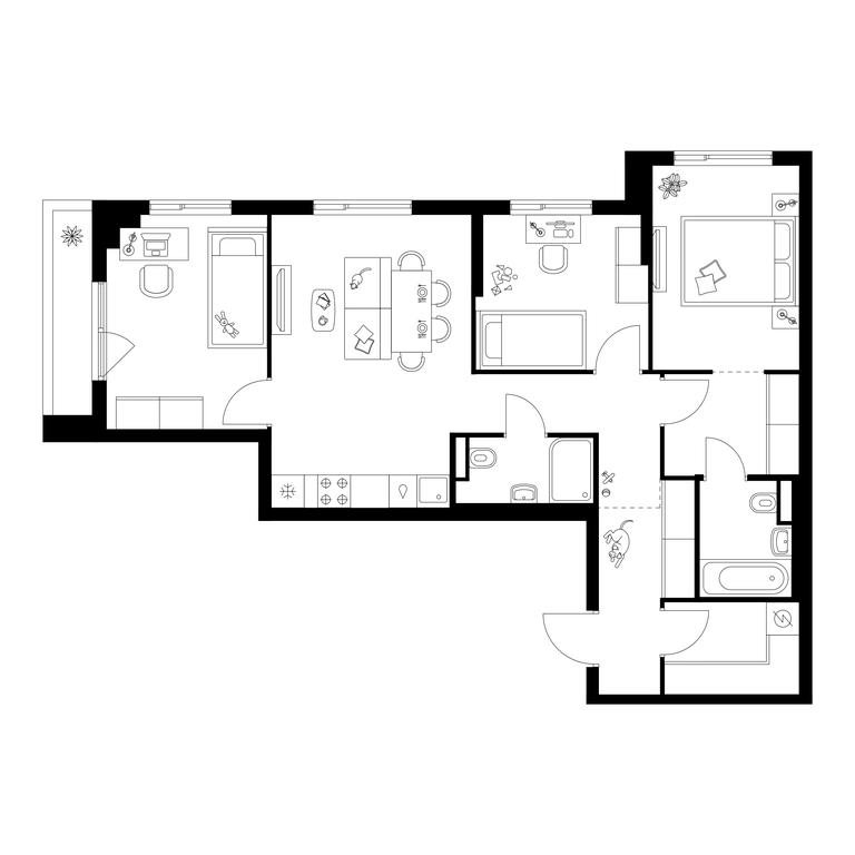 3-BD Apartment Sale, 75.5 sq. m. at Salarevo Park, Salaryevskaya Street, 8к1, Moskovskiy Settlement, Moscow, Russia #1 3-BD Apartment Sale, 75.5 sq. m. at Salarevo Park, Salaryevskaya Street, 8к1, Moskovskiy Settlement, Moscow, Russia #1