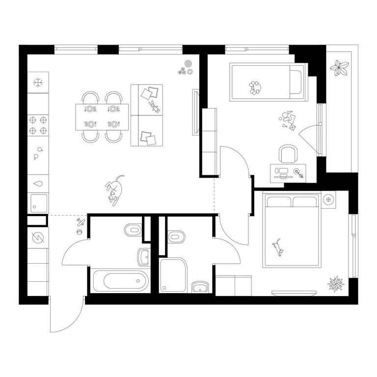 2-BD Apartment Sale, 55.4 sq. m. at Salarevo Park, Salaryevskaya Street, 8к1, Moskovskiy Settlement, Moscow, Russia #1 2-BD Apartment Sale, 55.4 sq. m. at Salarevo Park, Salaryevskaya Street, 8к1, Moskovskiy Settlement, Moscow, Russia #1