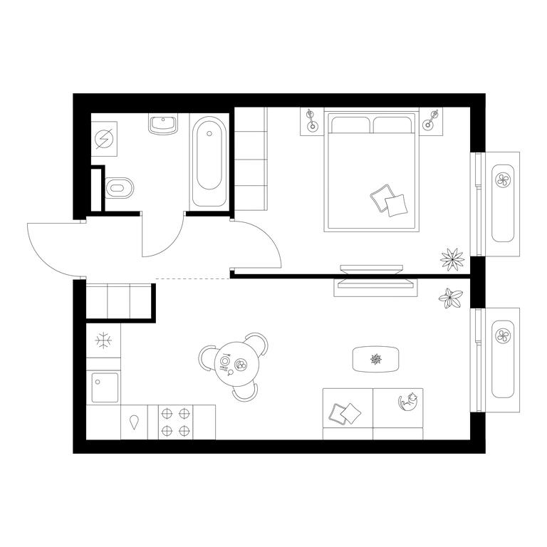 1-BD Apartment Sale, 36.9平方米 at Salarevo Park, Salaryevskaya Street, 8к1, Moskovskiy Settlement, Moscow, Russia #1 1-BD Apartment Sale, 36.9平方米 at Salarevo Park, Salaryevskaya Street, 8к1, Moskovskiy Settlement, Moscow, Russia #1