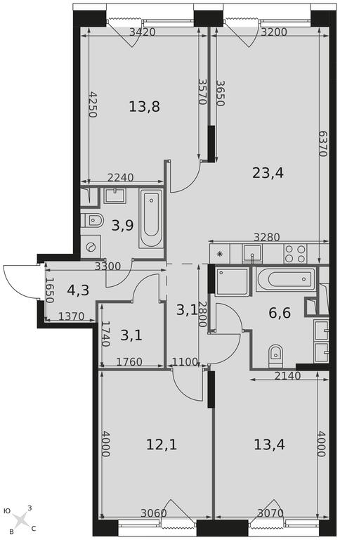 3-BD Apartment Sale, 83.7 sq. m. at The Lake, Snezhnaya Street, 22, Moscow, Russia #2 3-BD Apartment Sale, 83.7 sq. m. at The Lake, Snezhnaya Street, 22, Moscow, Russia #2