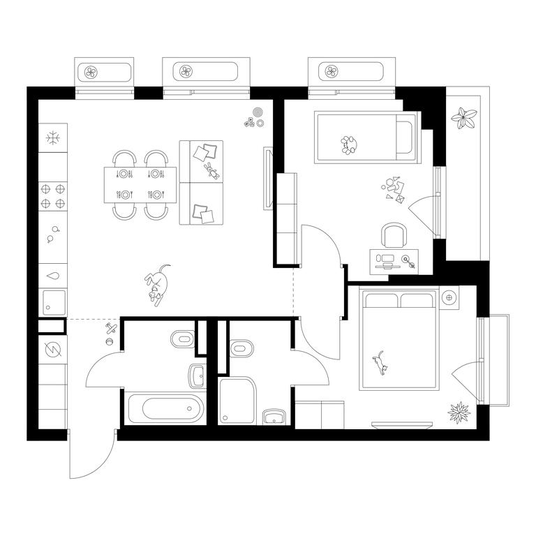 2-BD Apartment Sale, 55.6 sq. m. at Salarevo Park, Salaryevskaya Street, 8к1, Moskovskiy Settlement, Moscow, Russia #1 2-BD Apartment Sale, 55.6 sq. m. at Salarevo Park, Salaryevskaya Street, 8к1, Moskovskiy Settlement, Moscow, Russia #1