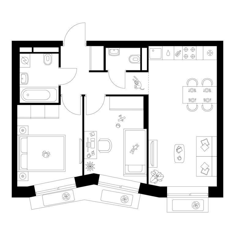 2-BD Apartment Sale, 49 sq. m. at Salarevo Park, Salaryevskaya Street, 8к1, Moskovskiy Settlement, Moscow, Russia #1 2-BD Apartment Sale, 49 sq. m. at Salarevo Park, Salaryevskaya Street, 8к1, Moskovskiy Settlement, Moscow, Russia #1