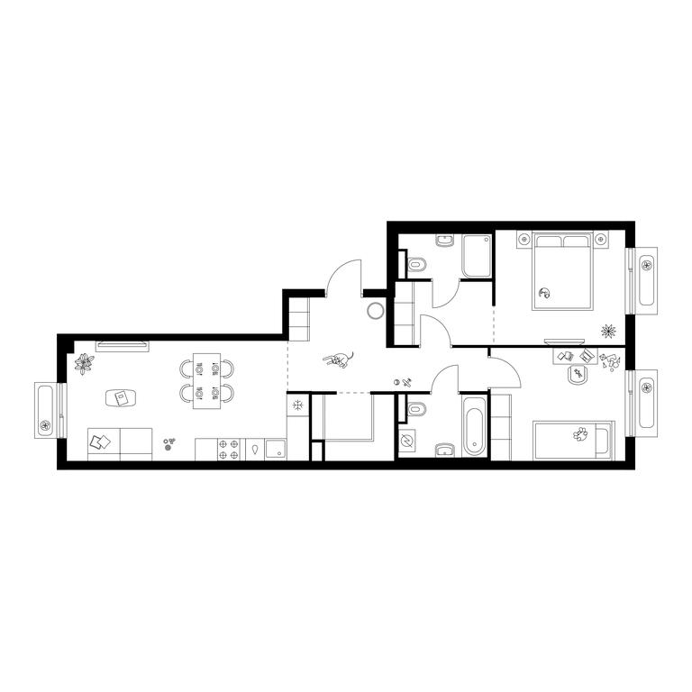 2-BD Apartment Sale, 67.2 sq. m. at Salarevo Park, Salaryevskaya Street, 8к1, Moskovskiy Settlement, Moscow, Russia #1 2-BD Apartment Sale, 67.2 sq. m. at Salarevo Park, Salaryevskaya Street, 8к1, Moskovskiy Settlement, Moscow, Russia #1