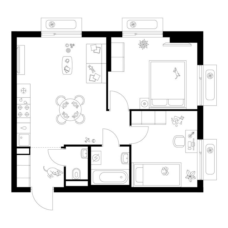 2-BD Apartment Sale, 50.8 sq. m. at Salarevo Park, Salaryevskaya Street, 8к1, Moskovskiy Settlement, Moscow, Russia #1 2-BD Apartment Sale, 50.8 sq. m. at Salarevo Park, Salaryevskaya Street, 8к1, Moskovskiy Settlement, Moscow, Russia #1
