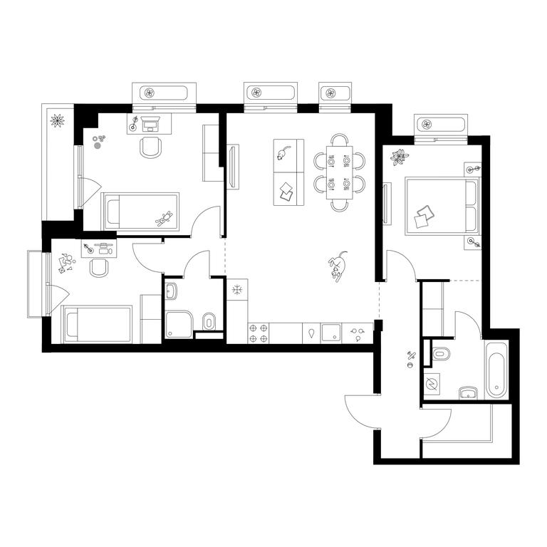 3-BD Apartment Sale, 81.6 sq. m. at Salarevo Park, Salaryevskaya Street, 8к1, Moskovskiy Settlement, Moscow, Russia #1 3-BD Apartment Sale, 81.6 sq. m. at Salarevo Park, Salaryevskaya Street, 8к1, Moskovskiy Settlement, Moscow, Russia #1