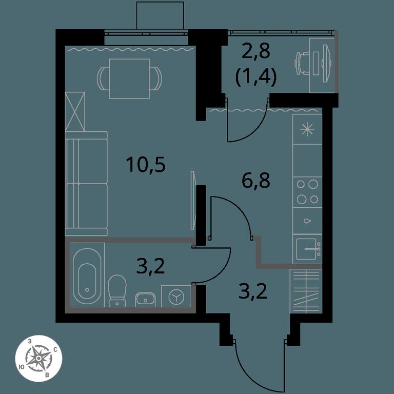 Apartment Sale, 25.1平方米 at Pervy Yuzhny, zhiloy kompleks Pervy Yuzhny, Leninskiy City District, Moscow Region, Russia #1 Apartment Sale, 25.1平方米 at Pervy Yuzhny, zhiloy kompleks Pervy Yuzhny, Leninskiy City District, Moscow Region, Russia #1