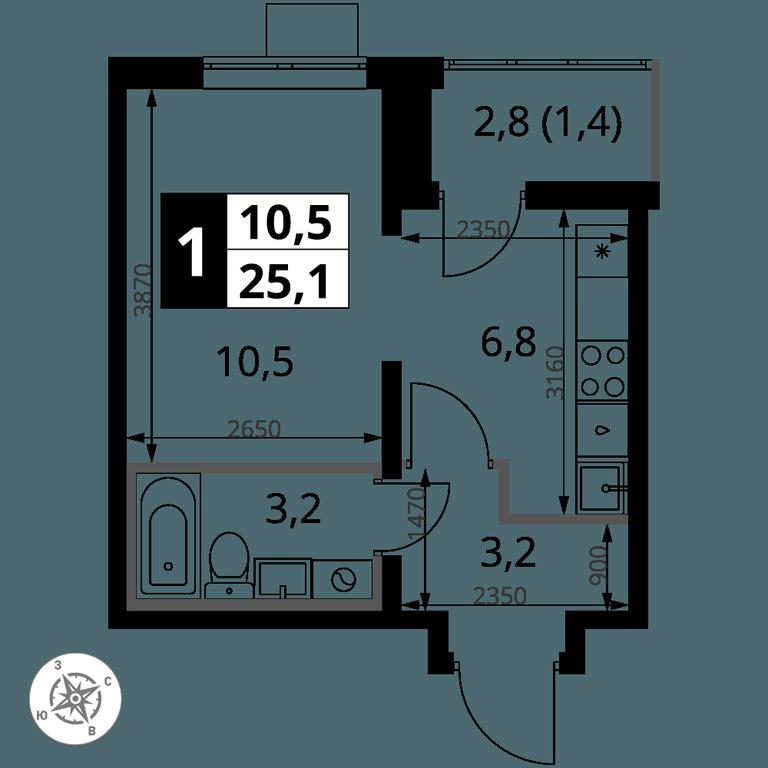 Apartment Sale, 25.1平方米 at Pervy Yuzhny, zhiloy kompleks Pervy Yuzhny, Leninskiy City District, Moscow Region, Russia #2 Apartment Sale, 25.1平方米 at Pervy Yuzhny, zhiloy kompleks Pervy Yuzhny, Leninskiy City District, Moscow Region, Russia #2