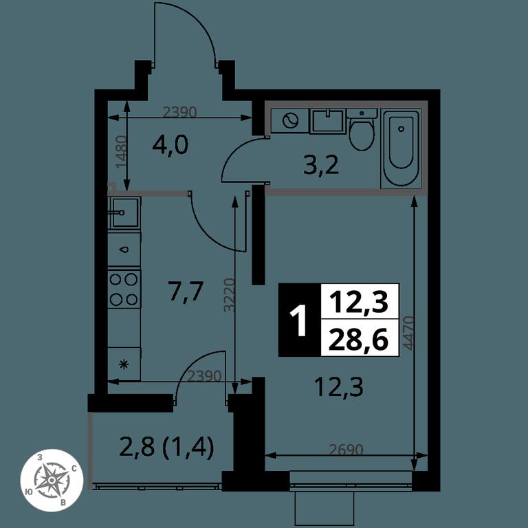 Apartment Sale, 28.6 sq. m. at Pervy Yuzhny, zhiloy kompleks Pervy Yuzhny, Leninskiy City District, Moscow Region, Russia #2 Apartment Sale, 28.6 sq. m. at Pervy Yuzhny, zhiloy kompleks Pervy Yuzhny, Leninskiy City District, Moscow Region, Russia #2