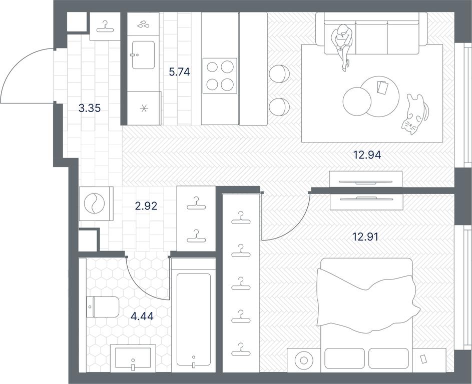 Apartment Sale, 42.3 sq. m. at TATE, Vetkina Street, Moscow, Russia #1 Apartment Sale, 42.3 sq. m. at TATE, Vetkina Street, Moscow, Russia #1