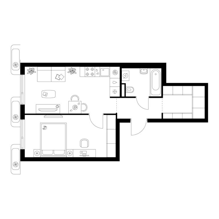 1-BD Apartment Sale, 42.2 sq. m. at Ilinskie Luga, Zapovednaya Street, 1, posyolok Ilyinskoye-Usovo, Krasnogorsk City District, Moscow Region, Russia #1 1-BD Apartment Sale, 42.2 sq. m. at Ilinskie Luga, Zapovednaya Street, 1, posyolok Ilyinskoye-Usovo, Krasnogorsk City District, Moscow Region, Russia #1