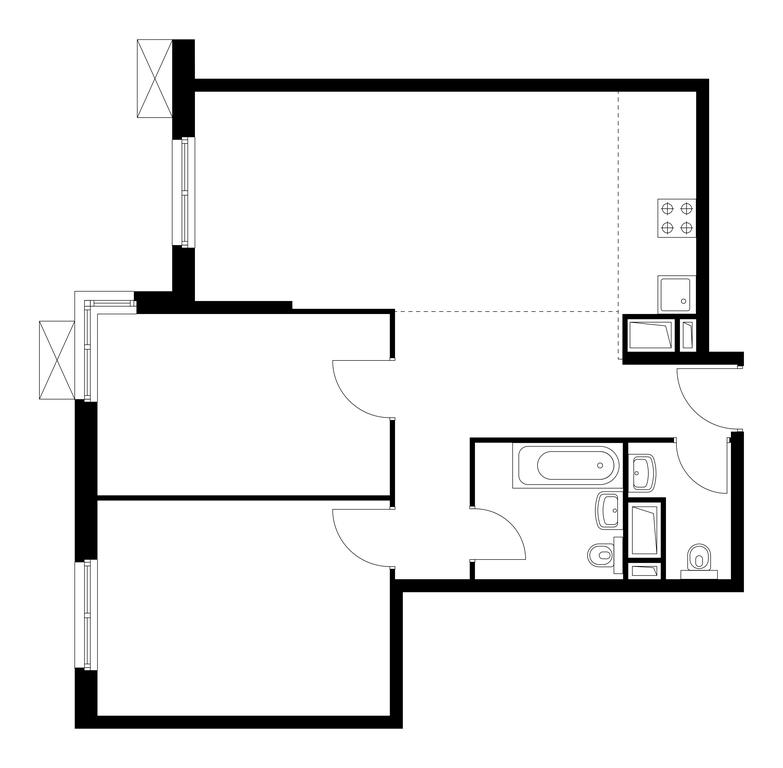 3-BD Apartment Sale, 72 sq. m. at Mitinskiy Les, Muravskaya Street, 44А, Moscow, Russia #1