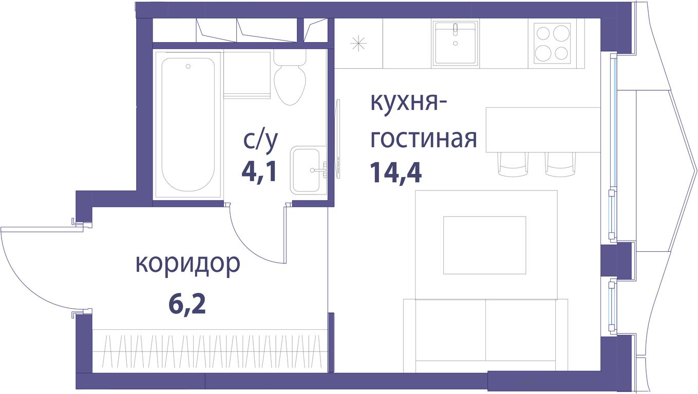 Продажа квартиры, 24,7 м² в ЖК «Символ», проезд Невельского, 6к1, Москва, Россия #1 Продажа квартиры, 24,7 м² в ЖК «Символ», проезд Невельского, 6к1, Москва, Россия #1