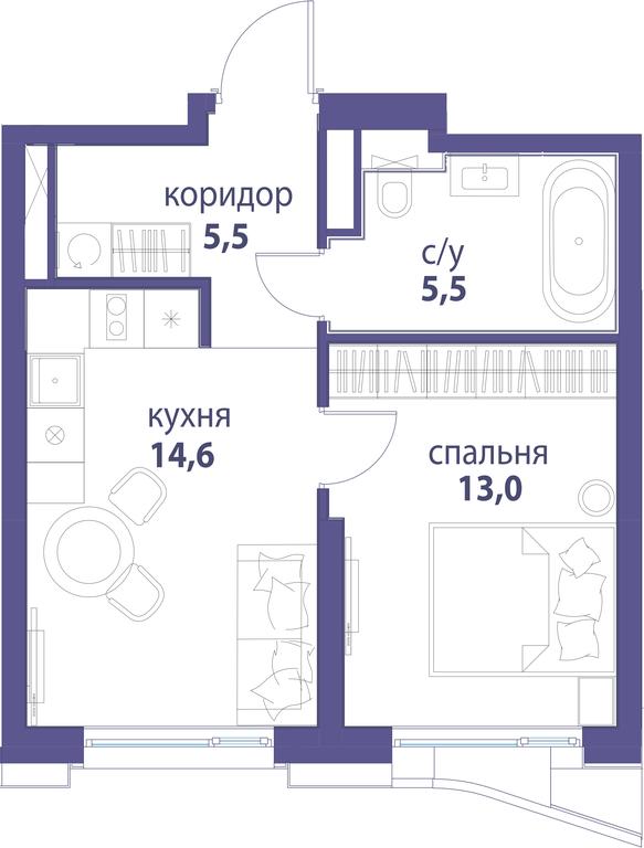 Продажа 1-комн. квартиры, 38,6 м² в ЖК «Символ», проезд Невельского, 6к1, Москва, Россия #1 Продажа 1-комн. квартиры, 38,6 м² в ЖК «Символ», проезд Невельского, 6к1, Москва, Россия #1