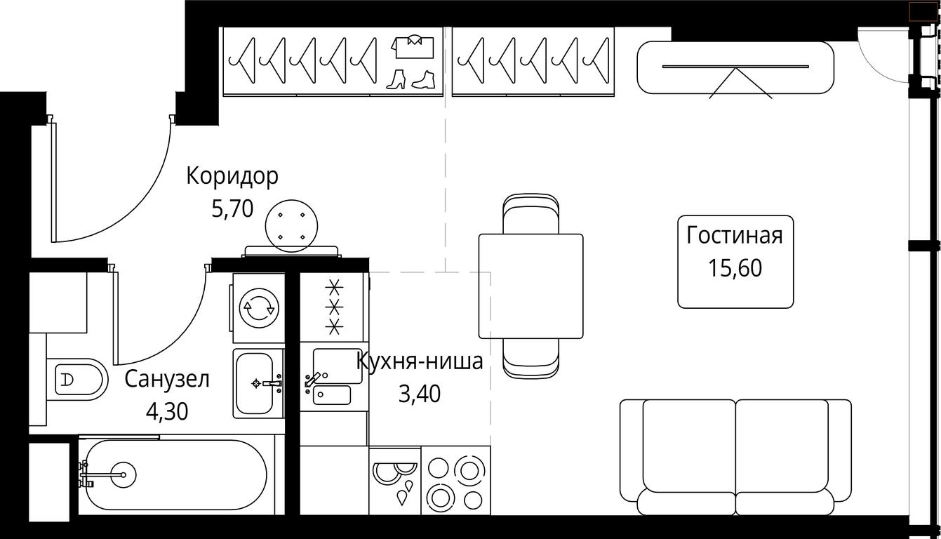 Apartment Sale, 29 sq. m. at Slava, Leningradskiy Avenue, 8с10, Moscow, Russia #2 Apartment Sale, 29 sq. m. at Slava, Leningradskiy Avenue, 8с10, Moscow, Russia #2