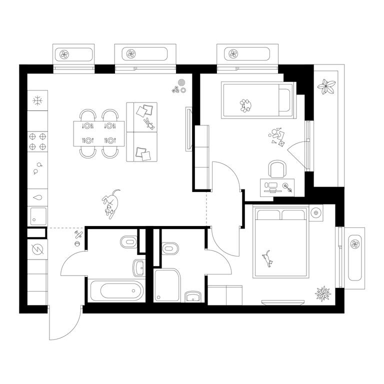 2-BD Apartment Sale, 55.4 sq. m. at Salarevo Park, Salaryevskaya Street, 8к1, Moskovskiy Settlement, Moscow, Russia #1 2-BD Apartment Sale, 55.4 sq. m. at Salarevo Park, Salaryevskaya Street, 8к1, Moskovskiy Settlement, Moscow, Russia #1