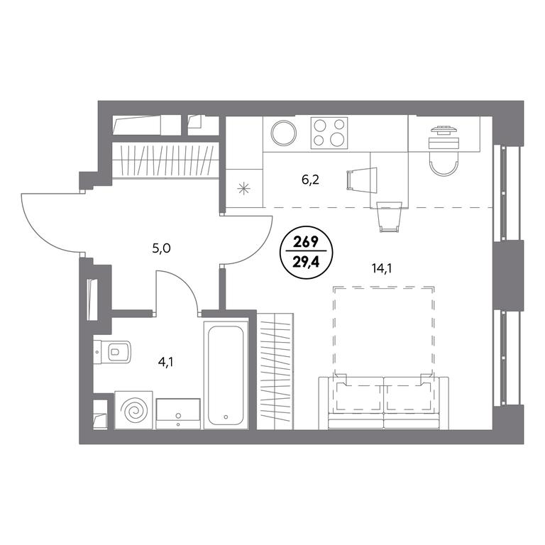 1-BD Apartment Sale, 29.4 sq. m. at Admiral, Shosseynaya Street, 4А, Moscow, Russia #1 1-BD Apartment Sale, 29.4 sq. m. at Admiral, Shosseynaya Street, 4А, Moscow, Russia #1