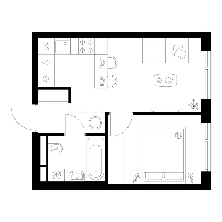 1-BD Apartment Sale, 31.54平方米 at Ilinskie Luga, Zapovednaya Street, 1, posyolok Ilyinskoye-Usovo, Krasnogorsk City District, Moscow Region, Russia #2 1-BD Apartment Sale, 31.54平方米 at Ilinskie Luga, Zapovednaya Street, 1, posyolok Ilyinskoye-Usovo, Krasnogorsk City District, Moscow Region, Russia #2